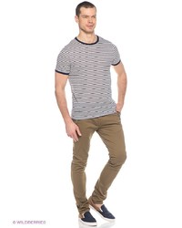 Мужская темно-синяя футболка с принтом от Oodji