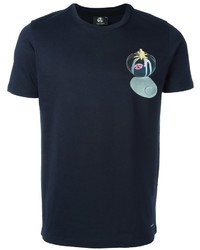 Мужская темно-синяя футболка с принтом от Paul Smith