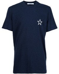 Мужская темно-синяя футболка со звездами от Givenchy