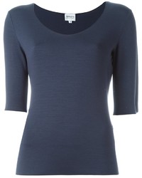 Женская темно-синяя футболка от Armani Collezioni