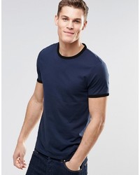 Мужская темно-синяя футболка от Asos