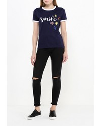 Женская темно-синяя футболка от Brave Soul