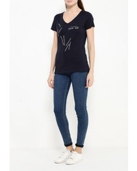 Женская темно-синяя футболка от Broadway