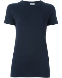 Женская темно-синяя футболка от Brunello Cucinelli