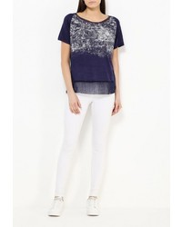 Женская темно-синяя футболка от By Swan