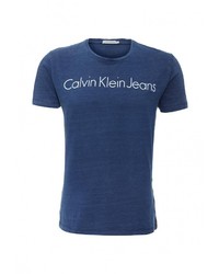 Мужская темно-синяя футболка от Calvin Klein Jeans