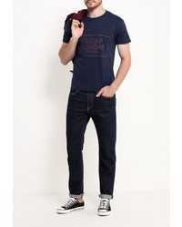 Мужская темно-синяя футболка от Cheap Monday