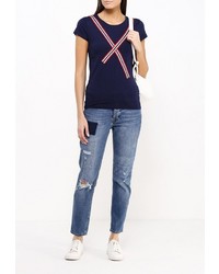 Женская темно-синяя футболка от Chic Chic