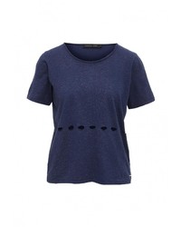 Женская темно-синяя футболка от Coquelicot