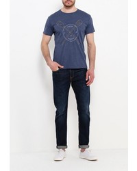 Мужская темно-синяя футболка от Cortefiel