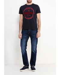 Мужская темно-синяя футболка от Cortefiel