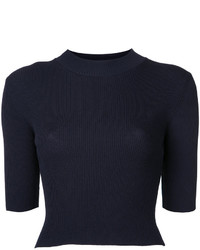 Женская темно-синяя футболка от Dion Lee