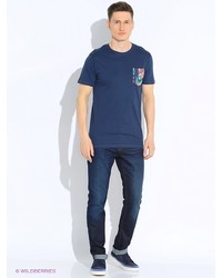 Мужская темно-синяя футболка от E-Bound by Earth Bound