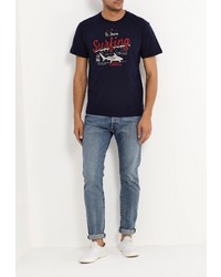 Мужская темно-синяя футболка от F5