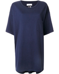 Женская темно-синяя футболка от Facetasm