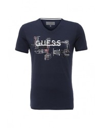 Мужская темно-синяя футболка от Guess Jeans