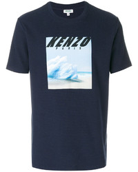 Мужская темно-синяя футболка от Kenzo