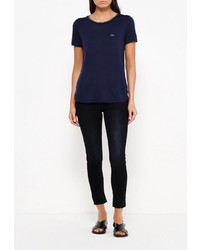 Женская темно-синяя футболка от Lacoste
