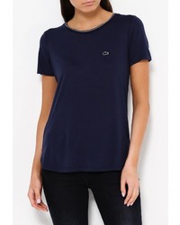 Женская темно-синяя футболка от Lacoste
