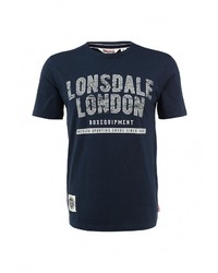 Мужская темно-синяя футболка от Lonsdale