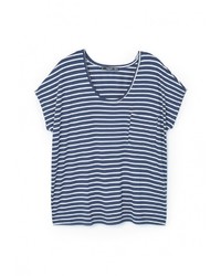 Женская темно-синяя футболка от Mango