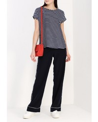 Женская темно-синяя футболка от Mango