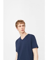 Мужская темно-синяя футболка от Mango Man