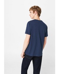 Мужская темно-синяя футболка от Mango Man