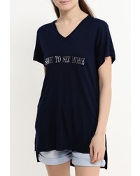 Женская темно-синяя футболка от Modis