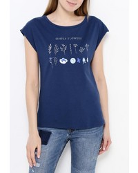 Женская темно-синяя футболка от Modis