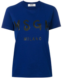 Женская темно-синяя футболка от MSGM