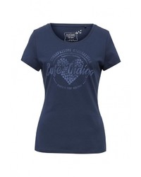 Женская темно-синяя футболка от Mustang