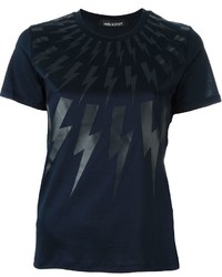 Женская темно-синяя футболка от Neil Barrett