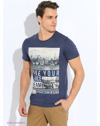 Мужская темно-синяя футболка от Oodji