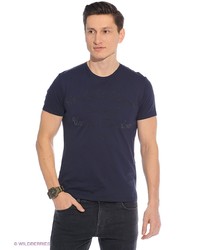 Мужская темно-синяя футболка от Oodji