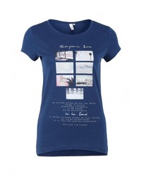Женская темно-синяя футболка от Q/S designed by