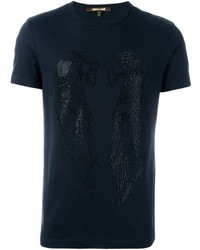 Мужская темно-синяя футболка от Roberto Cavalli