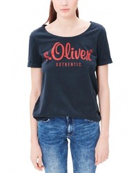 Женская темно-синяя футболка от s.Oliver