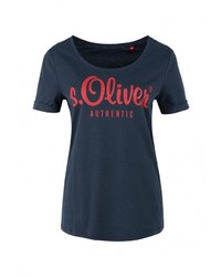 Женская темно-синяя футболка от s.Oliver
