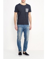 Мужская темно-синяя футболка от Selected Homme