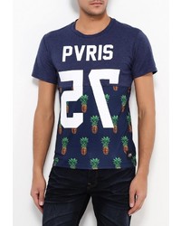 Мужская темно-синяя футболка от Sixth June