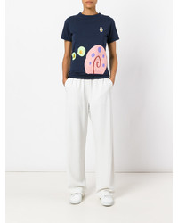 Женская темно-синяя футболка от Peter Jensen