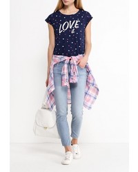 Женская темно-синяя футболка от SPRINGFIELD