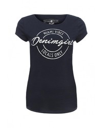 Женская темно-синяя футболка от Tom Tailor Denim