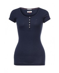 Женская темно-синяя футболка от Tommy Hilfiger Denim