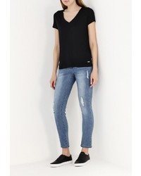 Женская темно-синяя футболка от Top Secret