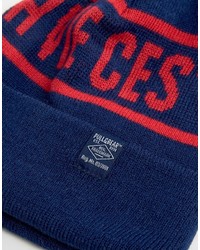 Женская темно-синяя шапка с принтом от Pull&Bear