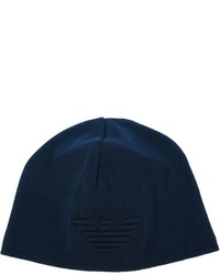 Мужская темно-синяя шапка от Emporio Armani