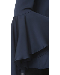 Темно-синяя шелковая блузка от Milly