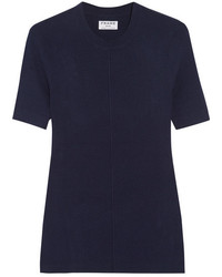 Темно-синяя шелковая блузка от Frame